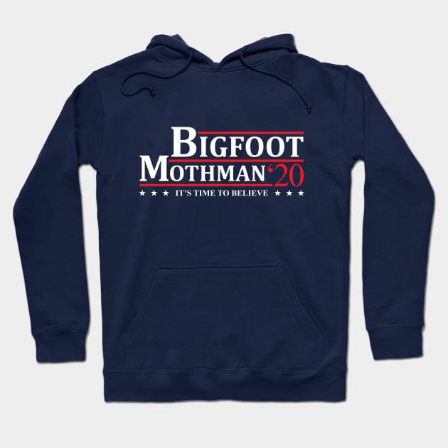 Bigfoot Mothman 2020 Election Campaign Hoodie by Wasabi Snake